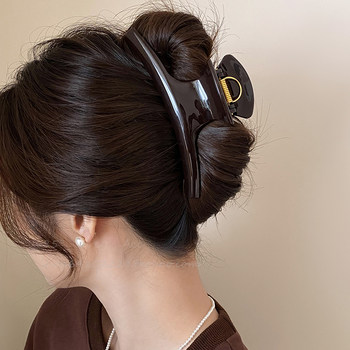 French premium super large curved acrylic hair clip
