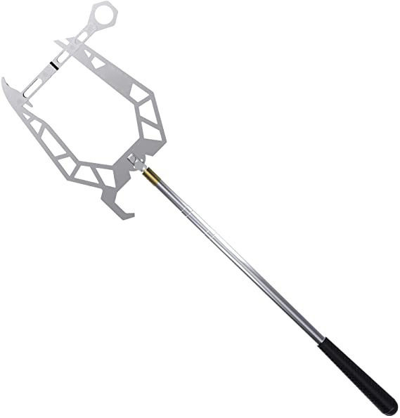 Easy-to-reach long-distance threaded boat hook dock hook telescopic threader