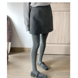 
Gray woolen skirt for women 2025 autumn and winter outer wear bottoming small A-line hip-hugging short skirt slim and slim