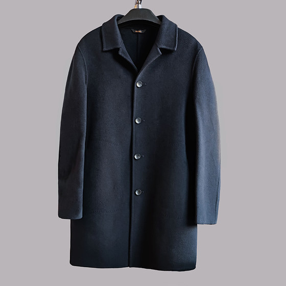 
Bedoha men's double-sided woolen coat, autumn and winter mid-length light luxury business wool windbreaker woolen coat