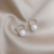 White round pearl s925 silver needle 