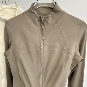 
Lulu same yoga suit for women's spring and autumn stand-up collar jacket sports fitness cycling jacket slimming running suit top