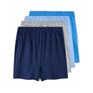 Hengyuanxiang large size middle -aged and old pants actor 100%cotton loose, loose, fertilizer high -waist four -horn short pants dad dad