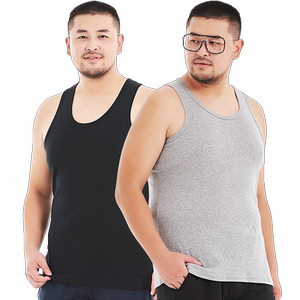 
Hengyuanxiang pure cotton vest men's large size plus fat plus hurdle two-way sling summer fat man 300*0.5kg singlet bottoming