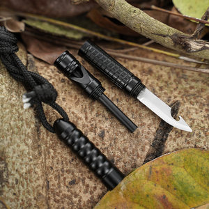 
Creative EDC multifunctional bottle opener combination tool tactical pen knife outdoor whistle flint home gift