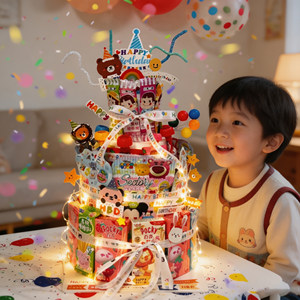Children's snack cake foam model DIY material packaging decoration plug-in birthday party decoration send to boys and girls