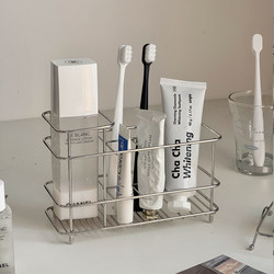 Stainless Steel Electric Toothbrush Holder Bathroom Sink Facial Cleanser Cosmetics Storage Rack Toothbrush Holder