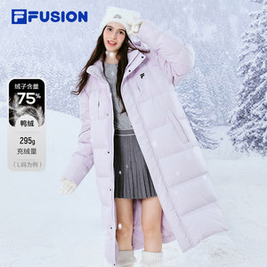 
FILA FUSION Fashion Couple Duck Down Long Down Jacket 2025 New Loose Jacket