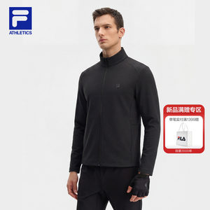 
FILA official men's knitted long-sleeved jacket 2026 summer new fitness sports basic light and cool top