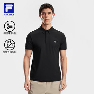 
Quick-drying and cool sun protection FILA Elite short-sleeved POLO shirt for men 2026 summer fitness sports T-shirt