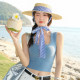 Blue square neck vest suspender women's inner wear 2025 spring and summer new wide shoulder strap bottom sleeveless top