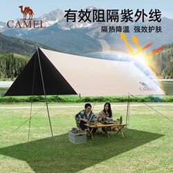 [Non-Selling Product] Outdoor Exquisite Camping Style Silver-Coated Canopy Picnic Thickeneded Rainproof and Sunproof Thickeneded Portable Awning