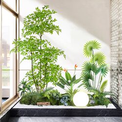 Simulated Green Plant Landscaping Combination Window Decoration Fake Plant Landscape Landscaping Courtyard Layout Entrance Indoor Atmosphere Tree
