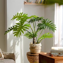 Simulated Green Plants, Spring Feather Trees, Classy Accessible Luxury Indoor Living Room, Large Bionic Fake Plants, Floor-Standing Landscaping Decorative Ornaments