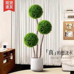 Eucalyptus Ball Artificial Spherical Plant Large Green Plant Indoor Spherical Artificial Fake Flower Bonsai Living Room Decoration Ornament