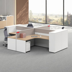 Screen Partition Desk with Wardrobe Combination, Simple Modern Office Furniture, Staff Workstation, Cross-Shaped Booth, Finance Desk