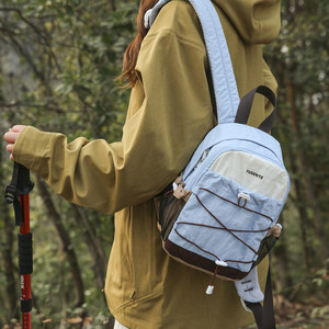 
Outdoor functional style mini backpack for men and women lightweight waterproof mountaineering bag lightweight contrasting color small sports backpack