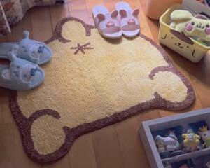 
Homemade spot pudding shit floor mat tufting cat cushion Animal Crossing x Sanrio carpet