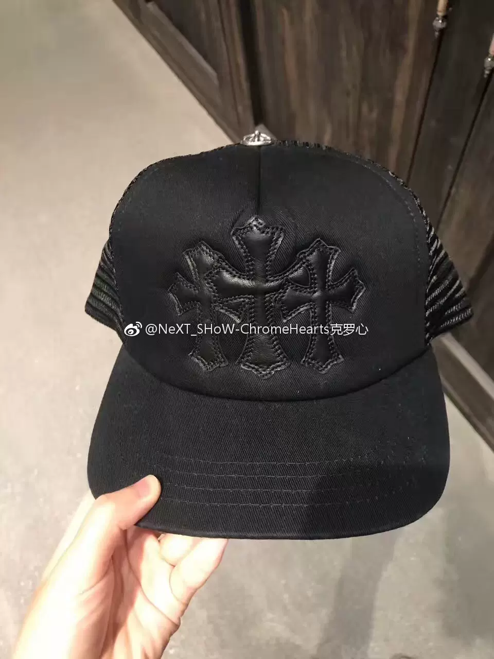 美国专柜正品】Chrome Hearts 克罗心皮三十字架帽子棒球帽- Taobao