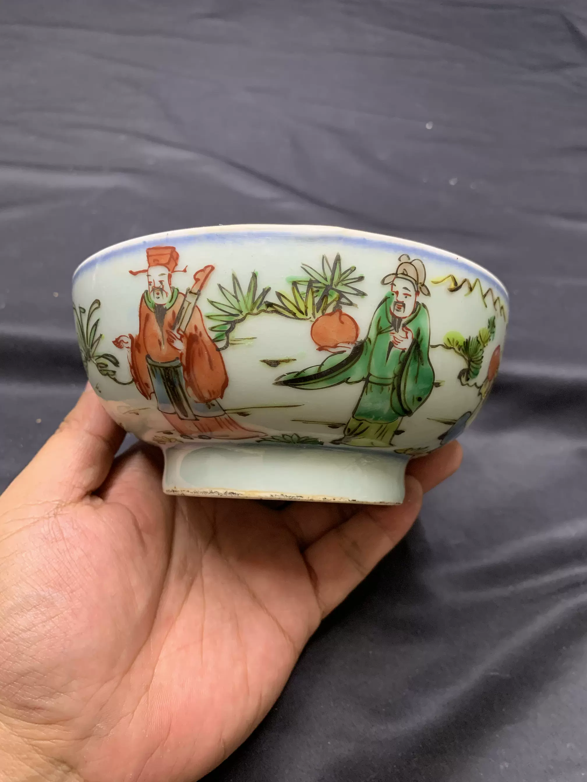中国古美術 旧藏 清代風 珐琅彩 粉彩 花鳥瓷器 盤 碗 純手描き 飾皿 時代物 中国古美術・旧蔵珐琅彩瓷器花瓶・純手描き・茶道具・置物・観賞