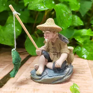 姜太公钓鱼头像 Old Man Fishing Statue, Hobbies & Toys