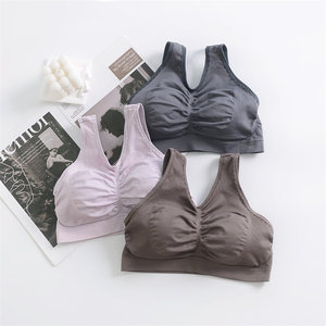 
Exported steel-free thin breastless pad bra with high elasticity seamless integration