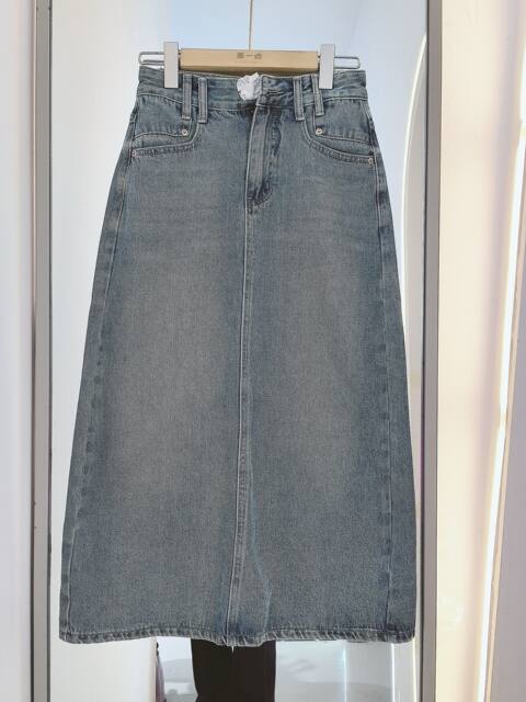 
Be good and perfect 2025 spring and autumn new fashionable and versatile high-waisted slim denim skirt women's A-line skirt