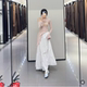 ZA spring and summer new sweet temperament lace-up elastic waist layered splicing long skirt skirt women 4391408
