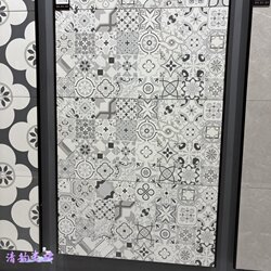 Foshan Glossy Surface Tiles 400X800 Living Room Bathroom Kitchen Wall Tiles Retro Balcony Black and White Full Ceramic Tiles