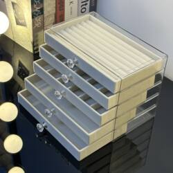 Five-Layer Jewelry Storage Acrylic Jewelry Box Drawer-Type Desktop Ring Necklace Earrings Storage Box Accessories
