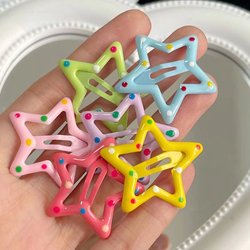 Star Hairpin Dopamine Colorful Pentagram Side Clip Hairpin Bb Clip Children's Small Hair Clip Baby Hairpin Accessories