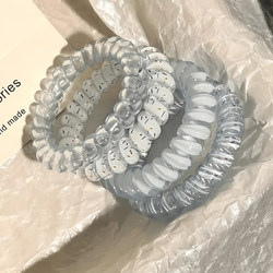 High-Quality Grape Coconut Polka Dot Phone Cord Hair Tie, Fresh and Versatile, High Elasticity, Durable, Traceless Hair Rope for Women to Tie Their Hair