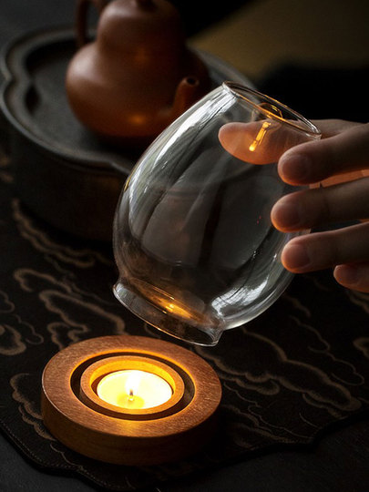 ガラス製キャンドルホルダー - レトロ禅スタイル