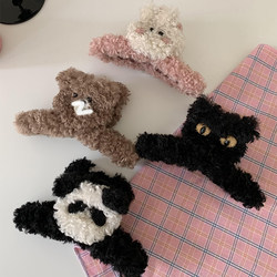 So Cute~ Autumn and Winter High-End Plush Hair Clip Korean Cartoon Hair Clip Animal Hair Clip Back of the Head Shark Clip