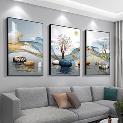 2026 New Style Living Room Decorative Painting Triptych Sofa Background Wall Hanging Painting Modern Simple and Elegant Wall Art Bedroom Wall Painting