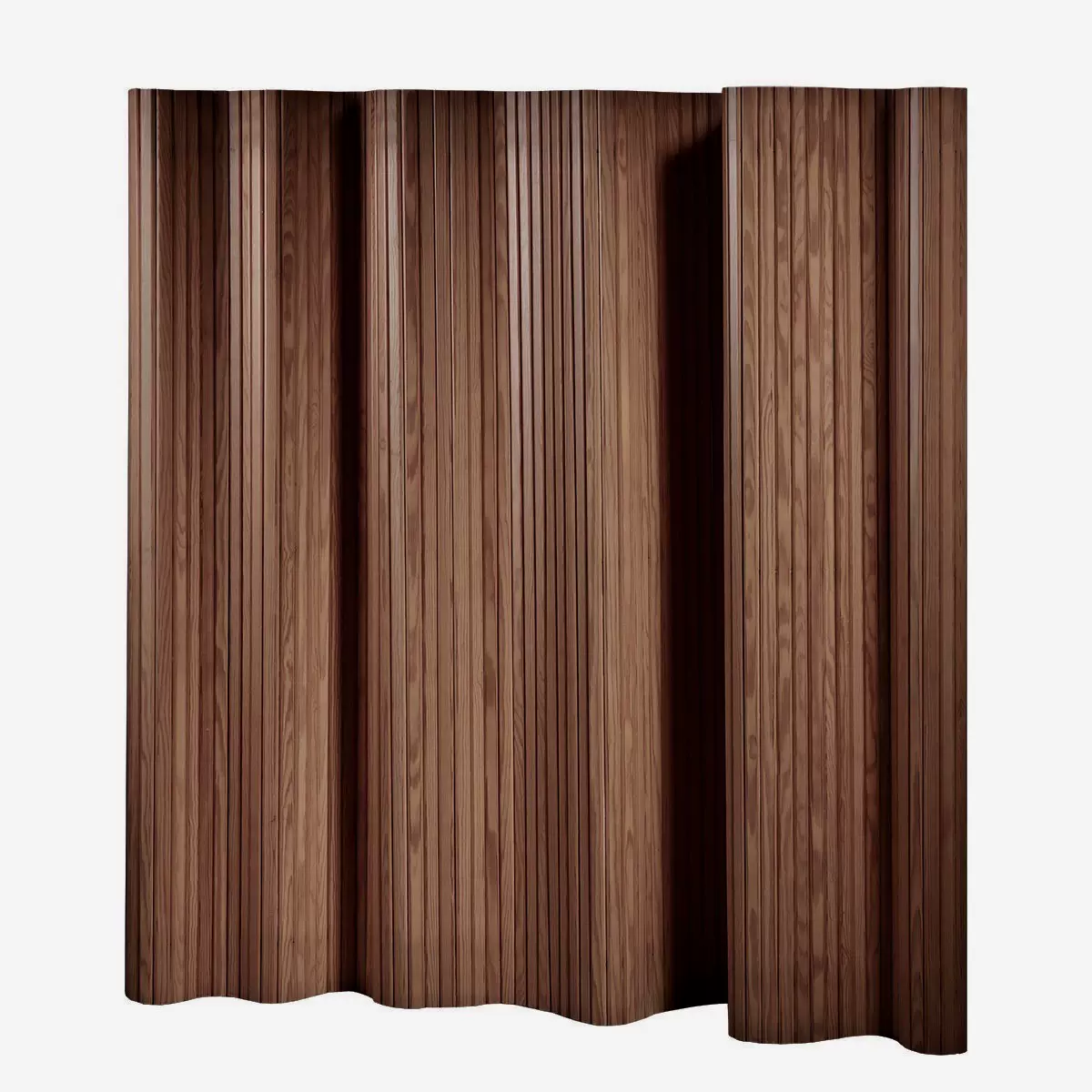 屏風（木製） 北美黑胡桃木屏風簡約現代風格原木風S型曲面屏風可定製木質隔斷
