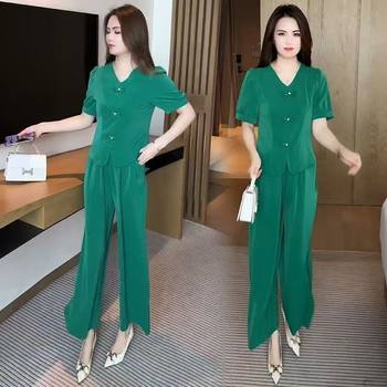 Women's summer clothes suits for women 2025 summer new fashion casual mother suit set slimming two-piece set