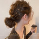 Bow hair clip for women coffee color love side clip side forehead hair clip 2025 new bangs clip high-end headwear