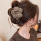 Plush Flower Large Clip Women's 2025 New High-end Shark Clip Autumn and Winter Back of the Head Hair Clip Headgear