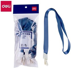 Deli Id Card Holder Lanyard Work Badge Name Tag Lanyard Id Card Strap Work Id Card Meal Card Lanyard 8352