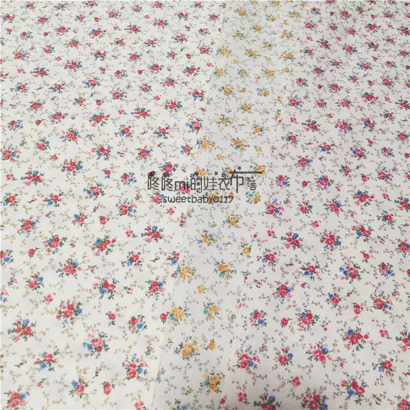 半米价日本进口薄棉小花柄适合连衣裙桌布娃衣手工布艺