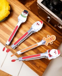 Silicone stainless steel food clip kindergarten cake clip restaurant universal non-stick pan household frying steak anti-scalding