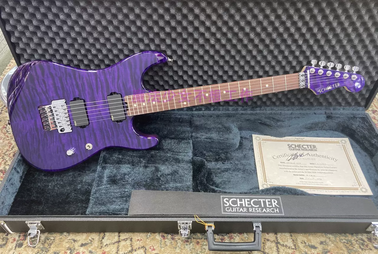 Schecter Ac g Sig See Thru Purple日本制清水昭男电吉他