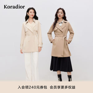 [Yingdong Bloom] Kelatiel 2025 Spring Commuter Temperament Lady Double Breast Coat Coat Top Women

