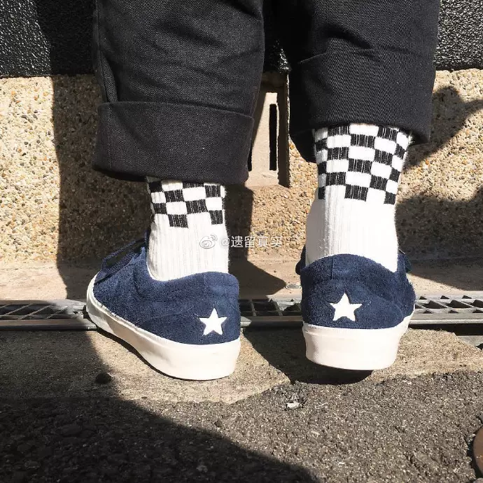 one star cc pro cons sage elsesser 155625c蓝色反毛皮滑板鞋