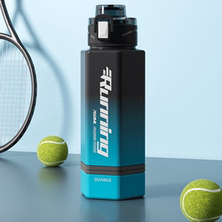 Full-Color Gradient Hexagonal Sports Direct Drinking Water Cup, Tritan Plastic, Large Capacity, High Temperature Resistant, Drop-Resistant Student Water Bottle