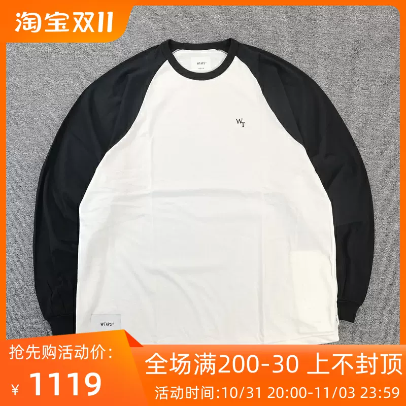 飘渺现货WTAPS IAN LS CTPL LEAGUE刺绣小标拼接长T长袖T恤男23SS-Taobao