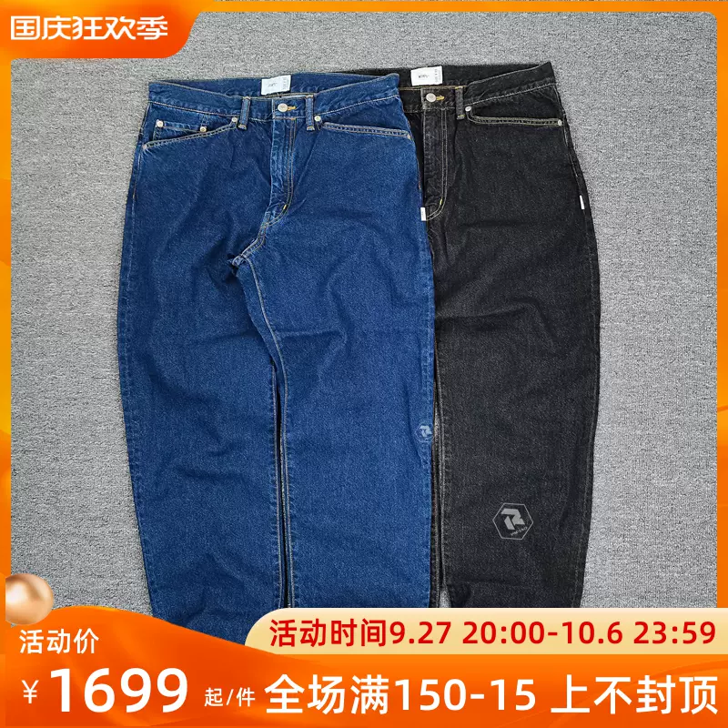 飄渺現貨WTAPS BLUES BAGGY TROUSERS COTTON寬鬆水洗牛仔褲22AW-Taobao