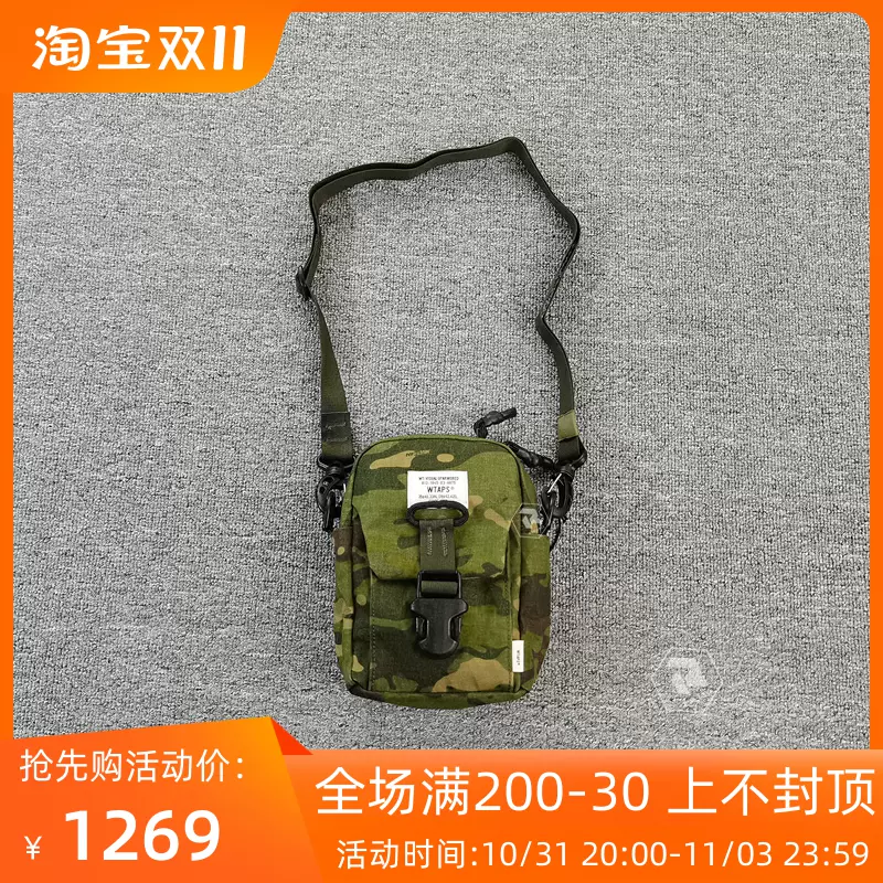 飘渺现货WTAPS RECONNAISSANCE POUCH斜挎包小背包单肩包迷彩20AW-Taobao