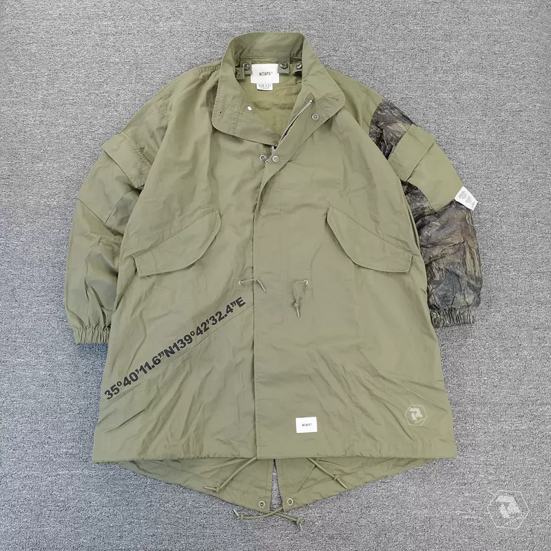 飄渺現貨WTAPS W51 JACKET WEATHER M51中長版風衣拼接夾克男20SS-Taobao